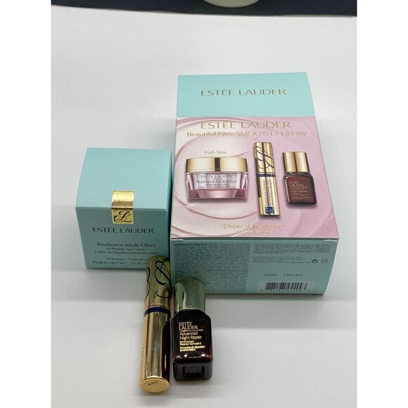 Estee Lauder Beautiful Eyes Smooth + Glow 3-Pcs Set/New with Box - Picture 4 of 7